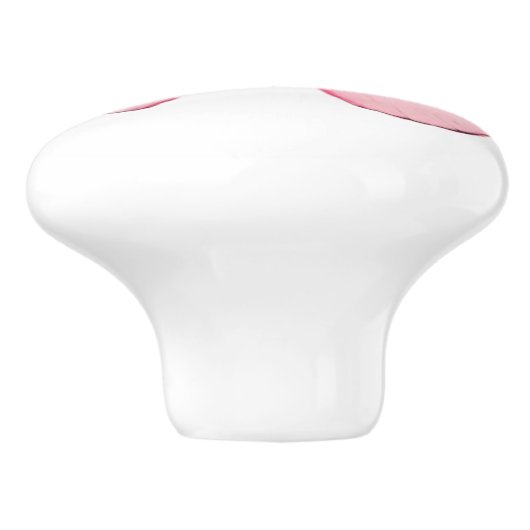 Rosa Schmetterlingskassette oder Türknopf Keramikknauf (Seitenansicht)