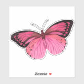 Rosa Schmetterlingsklemme Aufkleber (Blatt)