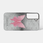 Rosa Schmetterlingsmaske Samsung Galaxy Hülle (Rückseite (Horizontal))