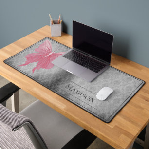 Rosa Schmetterlingsmaske Schreibtischunterlage