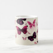 Rosa Schmetterlingsmuster Kaffeetasse (Mittel)