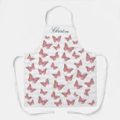 Rosa Schmetterlingsmuster Schürze (Vorderseite)
