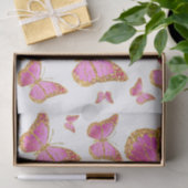 Rosa Schmetterlingspapier Seidenpapier (Geschenk)