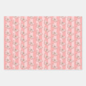 Rosa Schmetterlingsstreifen Geschenkpapier Set (Vorderseite 3)