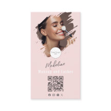Rosa Schmink-Schrift-Logo QR-Code Foto Make-up