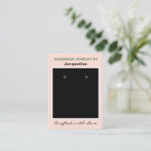 Rosa Schmuck Ohrringe Website QR Code Visitenkarte (Stehend Vorderseite)