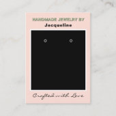 Rosa Schmuck Ohrringe Website QR Code Visitenkarte (Vorderseite)