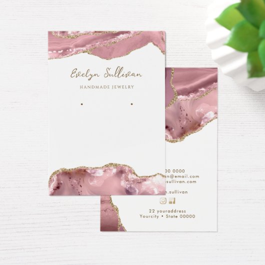 Rosa Schmuckkarte (Schreibtisch)