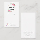 Rosa Schmuckkarton aus Floral Ohrring Visitenkarte (Vorne/Hinten)