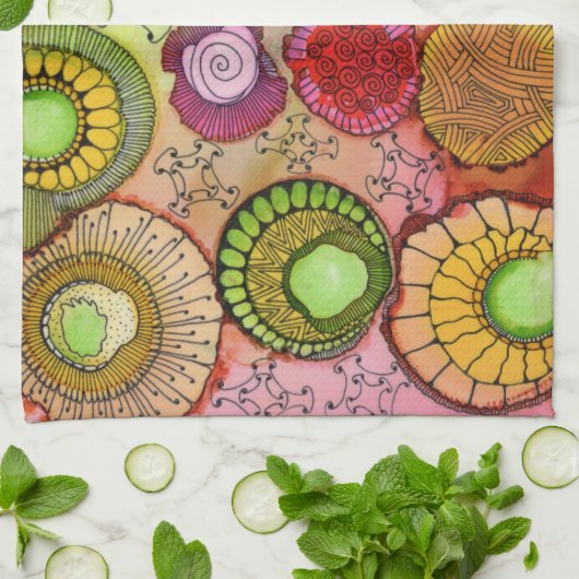 Rosa Schnallen-Geschirrtuch Geschirrtuch (Gefaltet)