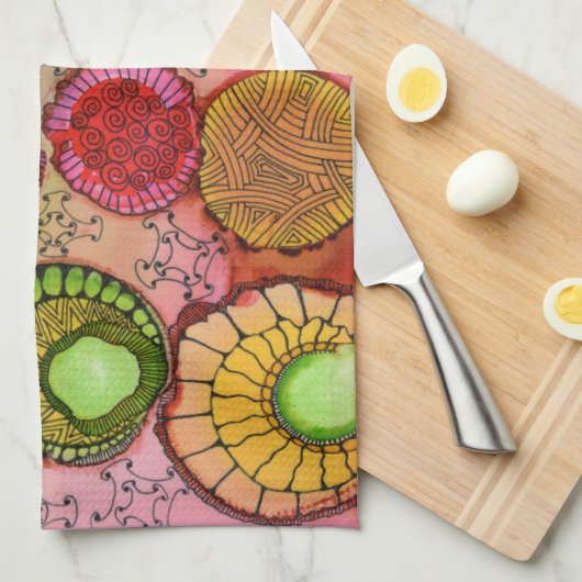 Rosa Schnallen-Geschirrtuch Geschirrtuch (Viertel Falte)