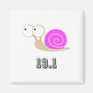 Rosa Schnecke 13,1 (Halbmarathon) Magnet