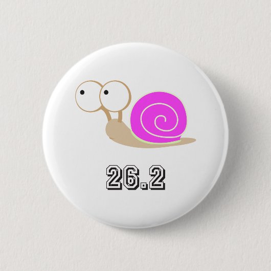Rosa Schnecke 26,2 Button (Vorderseite)