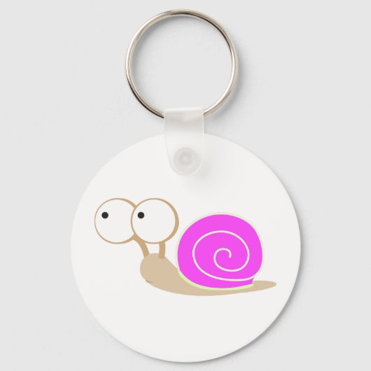 Rosa Schnecke Schlüsselanhänger (Vorderseite)