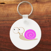 Rosa Schnecke Schlüsselanhänger (Vorderseite)
