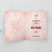 Rosa Schnee Gesunder Urlaub Weihnachten Karte (Innenseite)