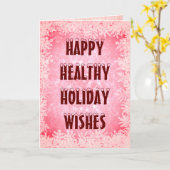 Rosa Schnee Gesunder Urlaub Weihnachten Karte (Gelbe Blume)