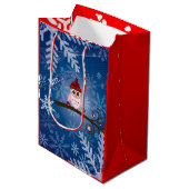 Rosa Schnee, Schneeflocken Mittlere Geschenktüte (Vorderseite Schrägansicht)