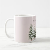 Rosa Schnee Weihnachtsbäume Kaffeetasse (Links)
