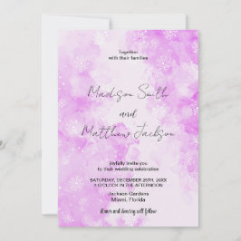 Rosa Schnee Wolkenkratzer Hochzeitseinladungen Einladung