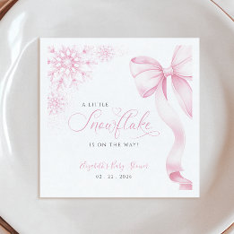 Rosa Schneeblatt-Baby-Party-Servietten Serviette