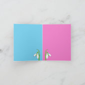 Rosa Schneedecke, blaue Karte (Innenseite)