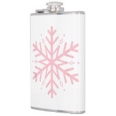 Rosa Schneeflocke Flachmann (Links)