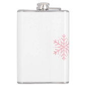 Rosa Schneeflocke Flachmann (Rückseite)