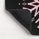 Rosa Schneeflocke Mousepad (Ecke)