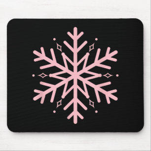 Rosa Schneeflocke Mousepad