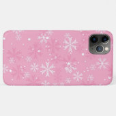 Rosa Schneeflocke-Muster Case-Mate iPhone Hülle (Rückseite (Horizontal))