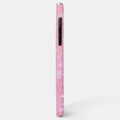Rosa Schneeflocke-Muster Case-Mate iPhone Hülle (Hinten/Links)