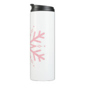 Rosa Schneeflocke Thermosbecher (Nach rechts gedreht)