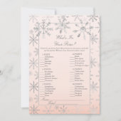 Rosa Schneeflocke Was in deinem puren Duschspiel i Einladung (Vorderseite)