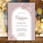 Rosa Schneeflocken Artes Weihnachtsfest Party Einladung