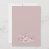 Rosa Schneeflocken Artes Weihnachtsfest Party Einladung (Rückseite)