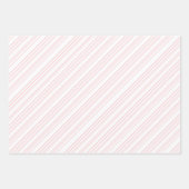 Rosa Schneeflocken, Berries und Streifen Weihnacht Geschenkpapier Set (Vorderseite 3)