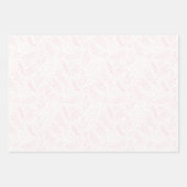 Rosa Schneeflocken, Berries und Streifen Weihnacht Geschenkpapier Set (Vorderseite 2)