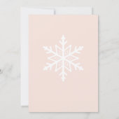 Rosa Schneeflocken Brautparty Einladung (Rückseite)