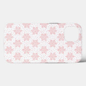 Rosa Schneeflocken Case-Mate iPhone Hülle (Rückseite (Horizontal))