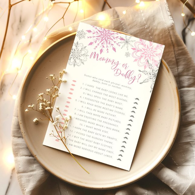 Rosa Schneeflocken, die es Mama oder Papa Spiel ge (Von Creator hochgeladen)