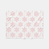 Rosa Schneeflocken Fleece Blanket (Vorderseite (Horizontal))