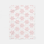 Rosa Schneeflocken Fleece Blanket (Vorderseite)