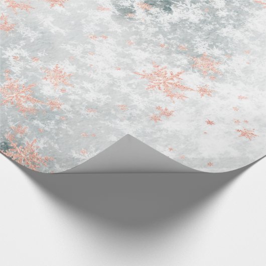 Rosa Schneeflocken Frozen Eissee Geschenkpapier (Ecke)