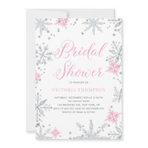 Rosa Schneeflocken Glitzer Winter Brautparty