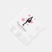 Rosa Schneeflocken Ice Skaten Party Paper Napkins Serviette (Ecke)