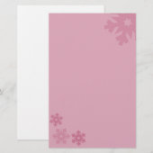 Rosa Schneeflocken im rosa Hintergrund Briefpapier (Vorne/Hinten)
