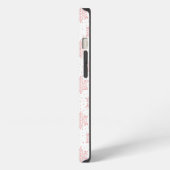 Rosa Schneeflocken iPhone Hülle (Linke Seite)