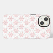 Rosa Schneeflocken iPhone Hülle (Rückseite (Horizontal))