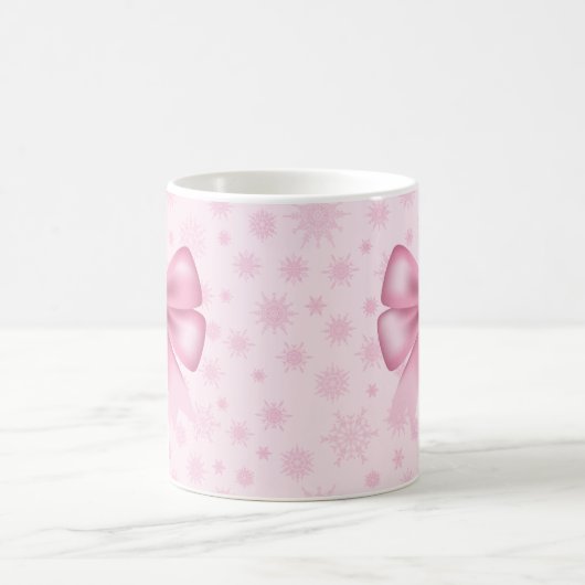 Rosa Schneeflocken Kaffeetasse (Mittel)